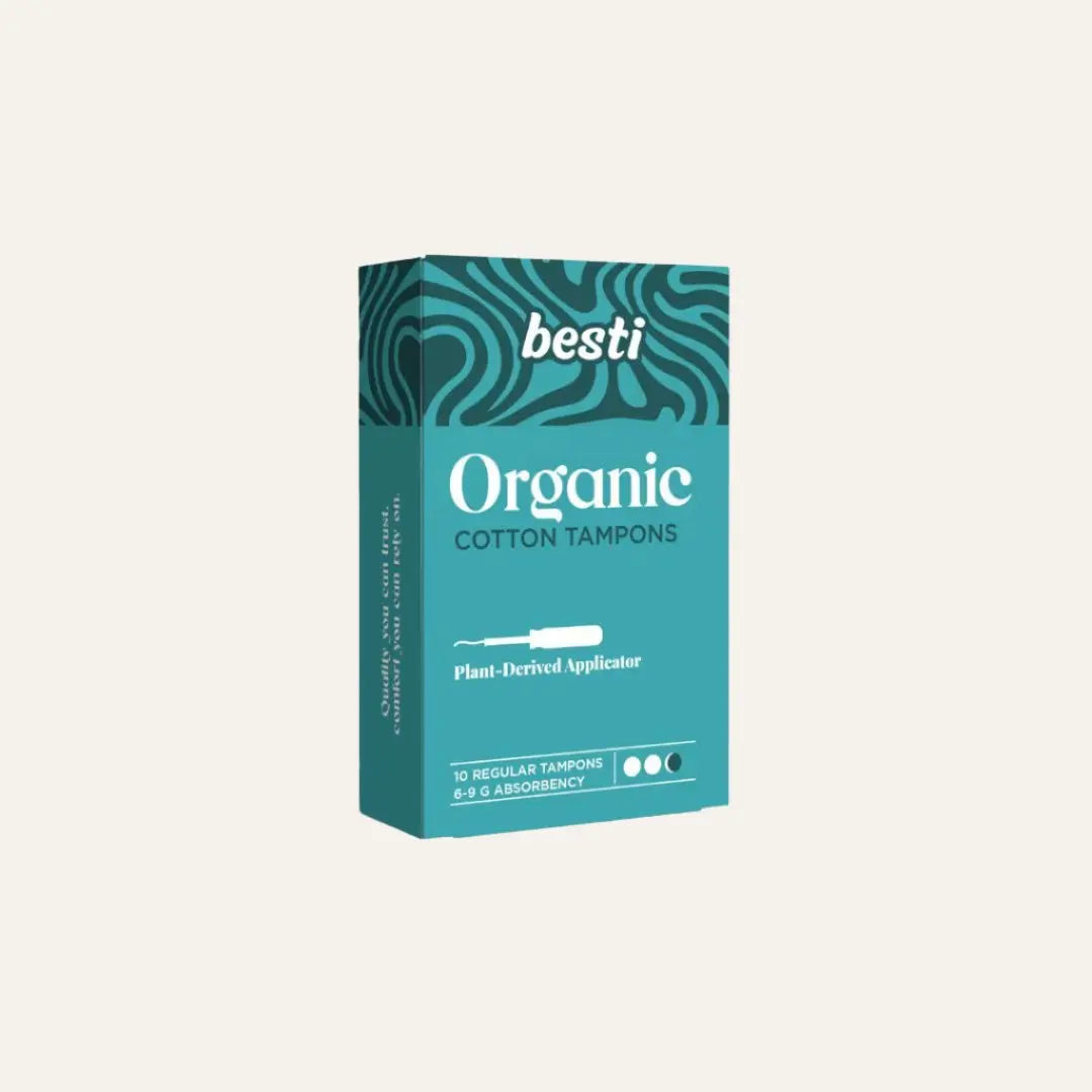 Besti 100% Organic Cotton Regular Tampons (10 Count) Besti