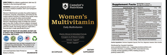 Women's Multivitamin - Daily Multivitamin Camelot's Nutrition