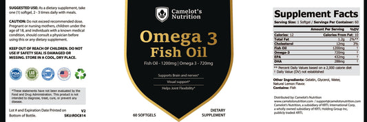 Omega 3 Fish Oil Camelot's Nutrition