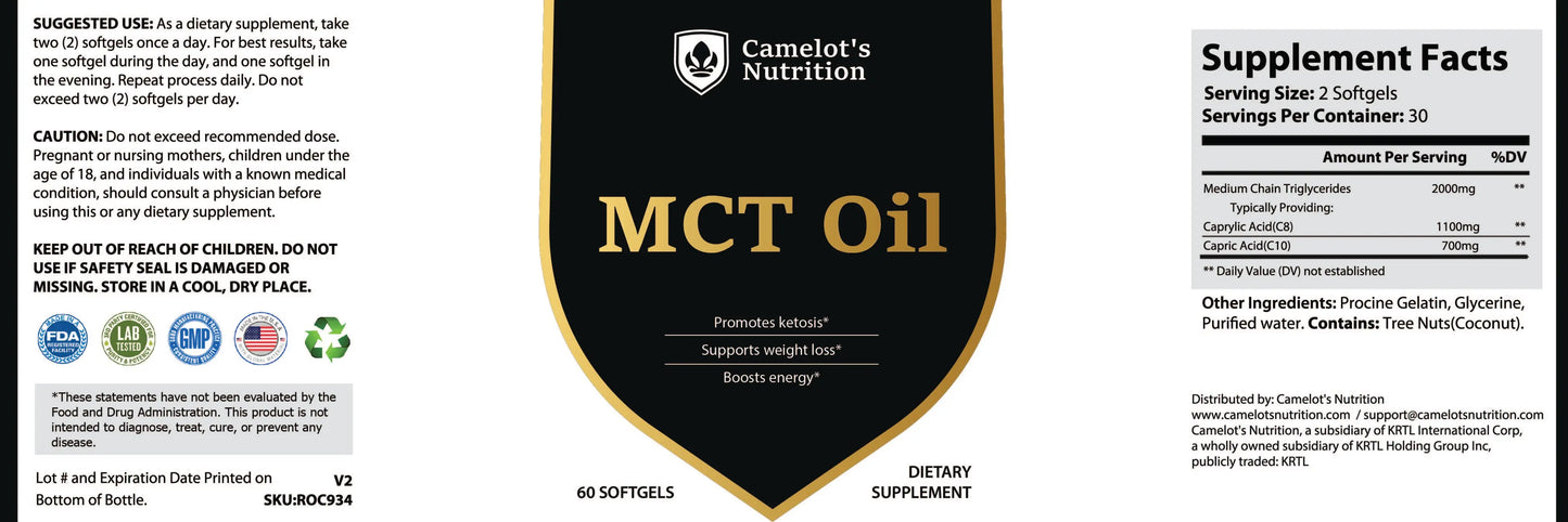 MCT Oil Camelot's Nutrition