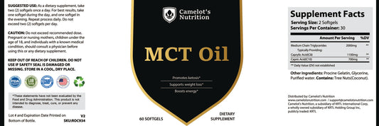 MCT Oil Camelot's Nutrition