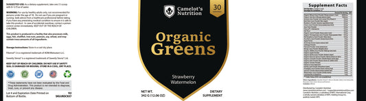 Organic Greens (Strawberry Watermelon) Camelot's Nutrition