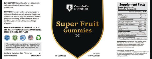 Super Fruit Gummies Camelot's Nutrition