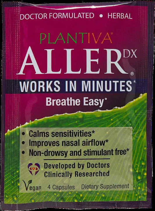 AllerDx 4-Capsule Packet, Vegan Plantiva Natural Supplements