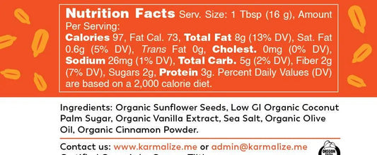 Organic Sunflower Seed Butter - Freshly Made Karmalize.Me