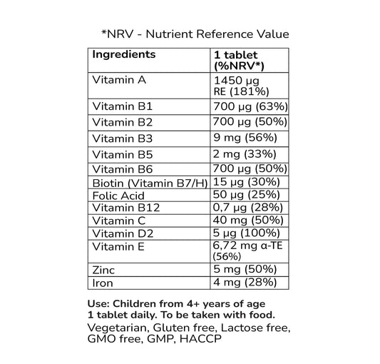 Children’s Multivitamins & Minerals Chewable tablets Willkins