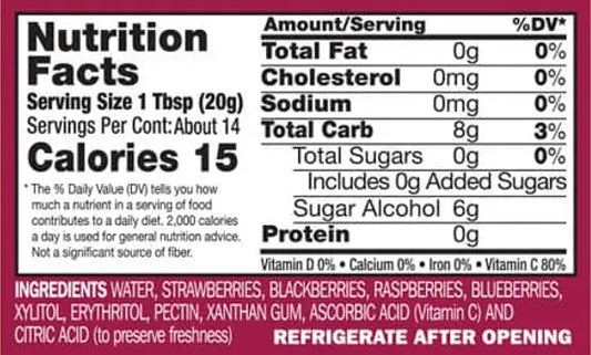 Nature's Hollow Mountain Berry Jam (6x10 OZ) Camelots Nutrition