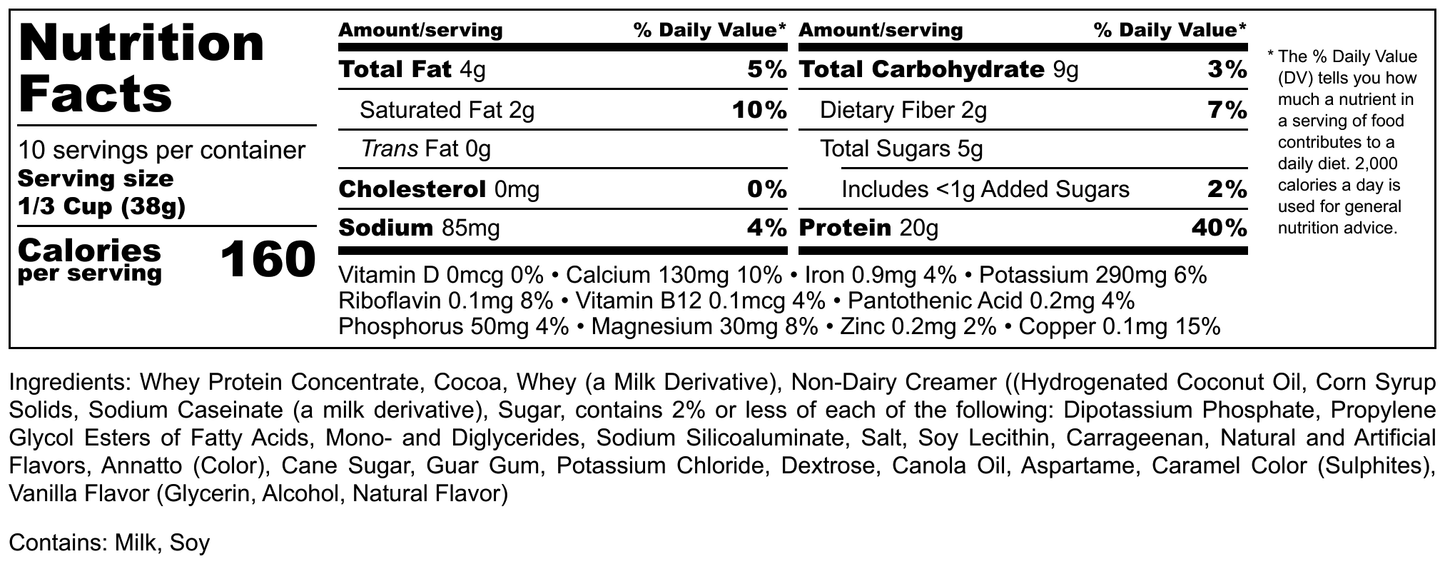 Chocolate Protein Smoothy Hi-West Foods, Inc.