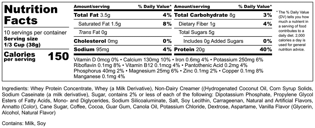 Cafe Mocha Protein Smoothy Hi-West Foods, Inc.