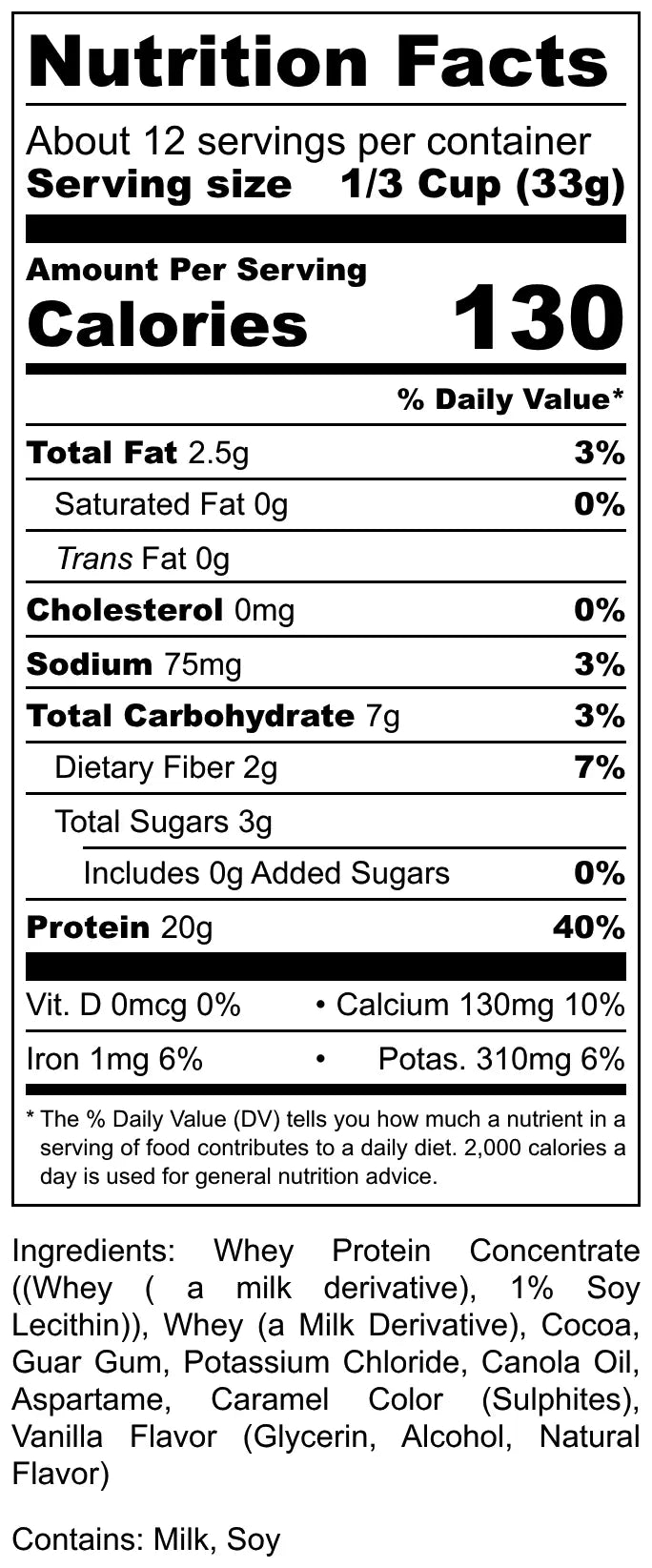 Chocolate Protein Shake Hi-West Foods, Inc.