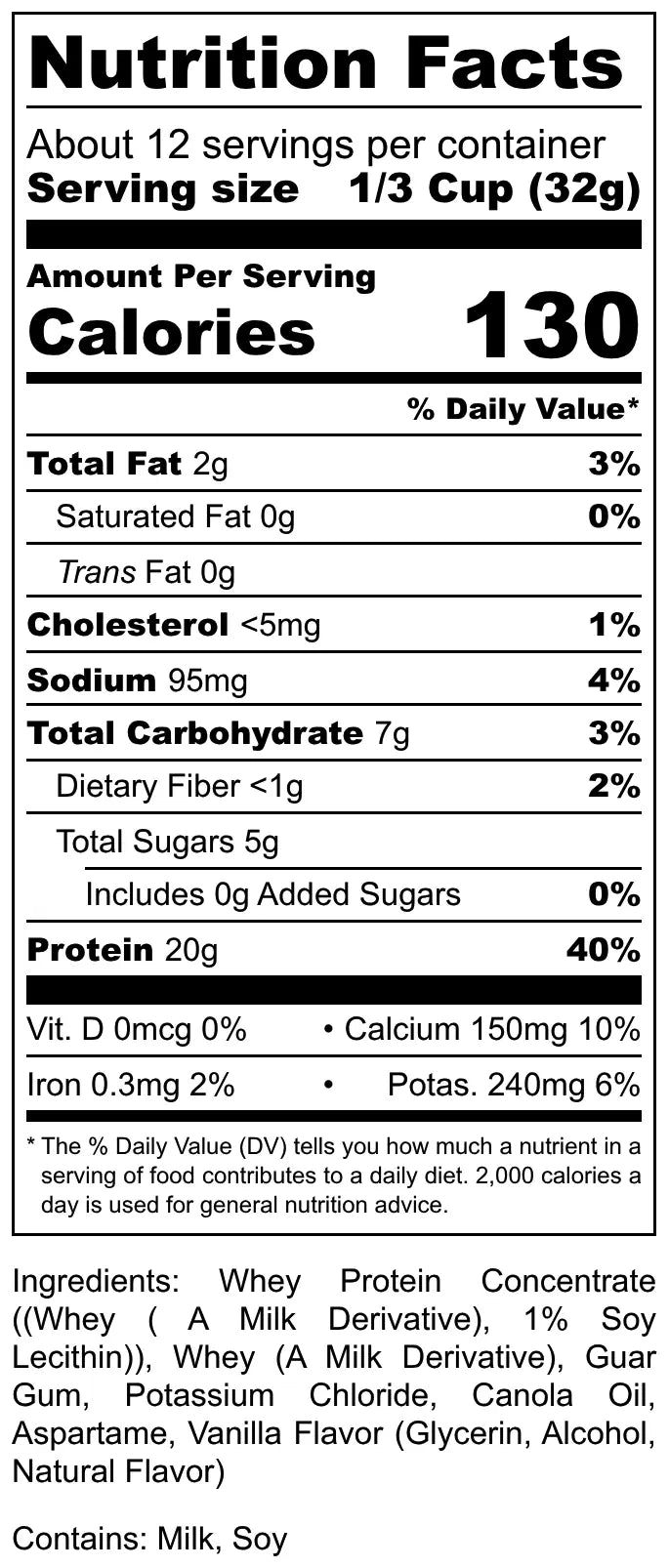 Vanilla Protein Shake Hi-West Foods, Inc.
