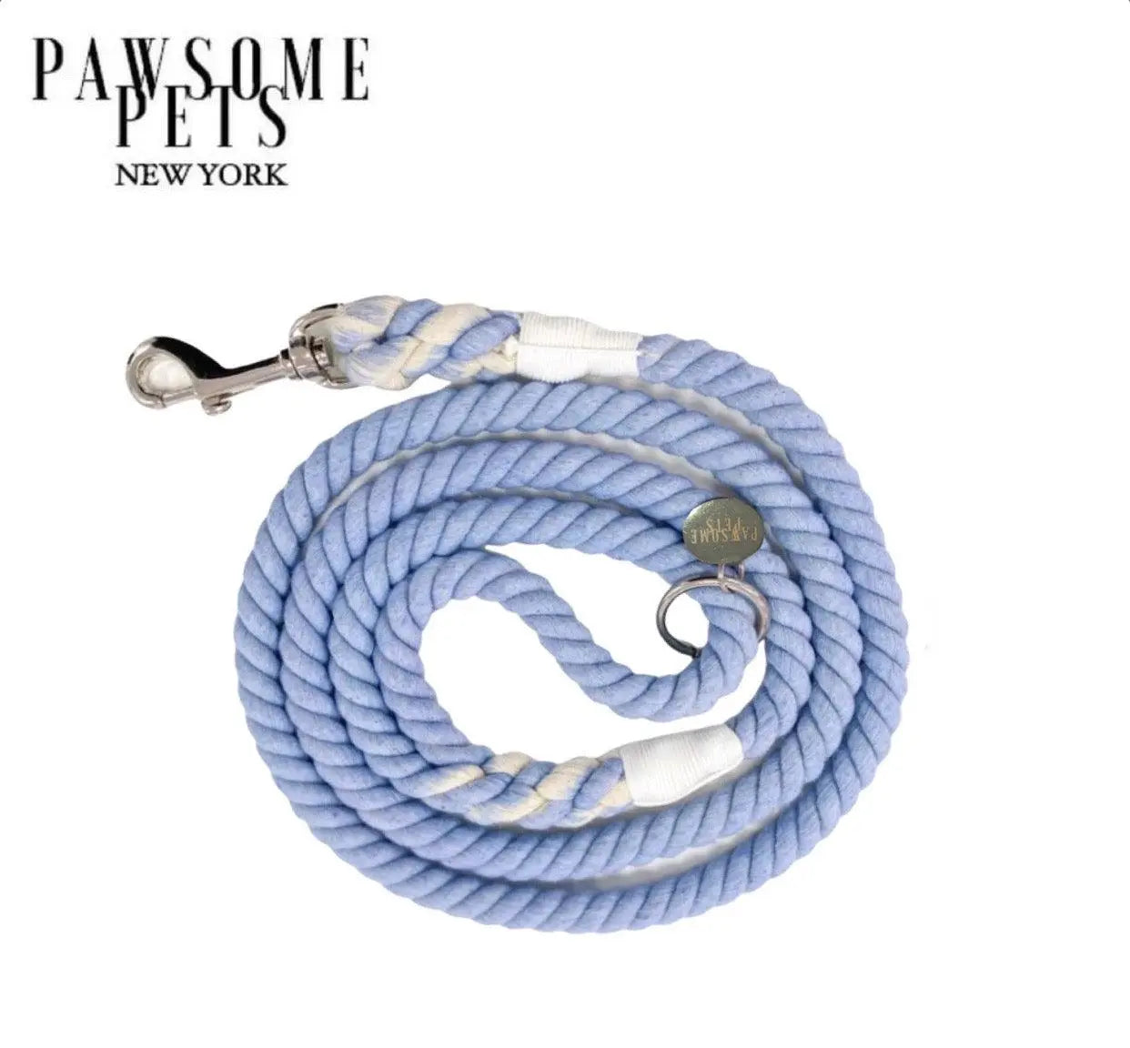 ROPE LEASH -  SEA BLUE Pawsome Pets New York® Official Site