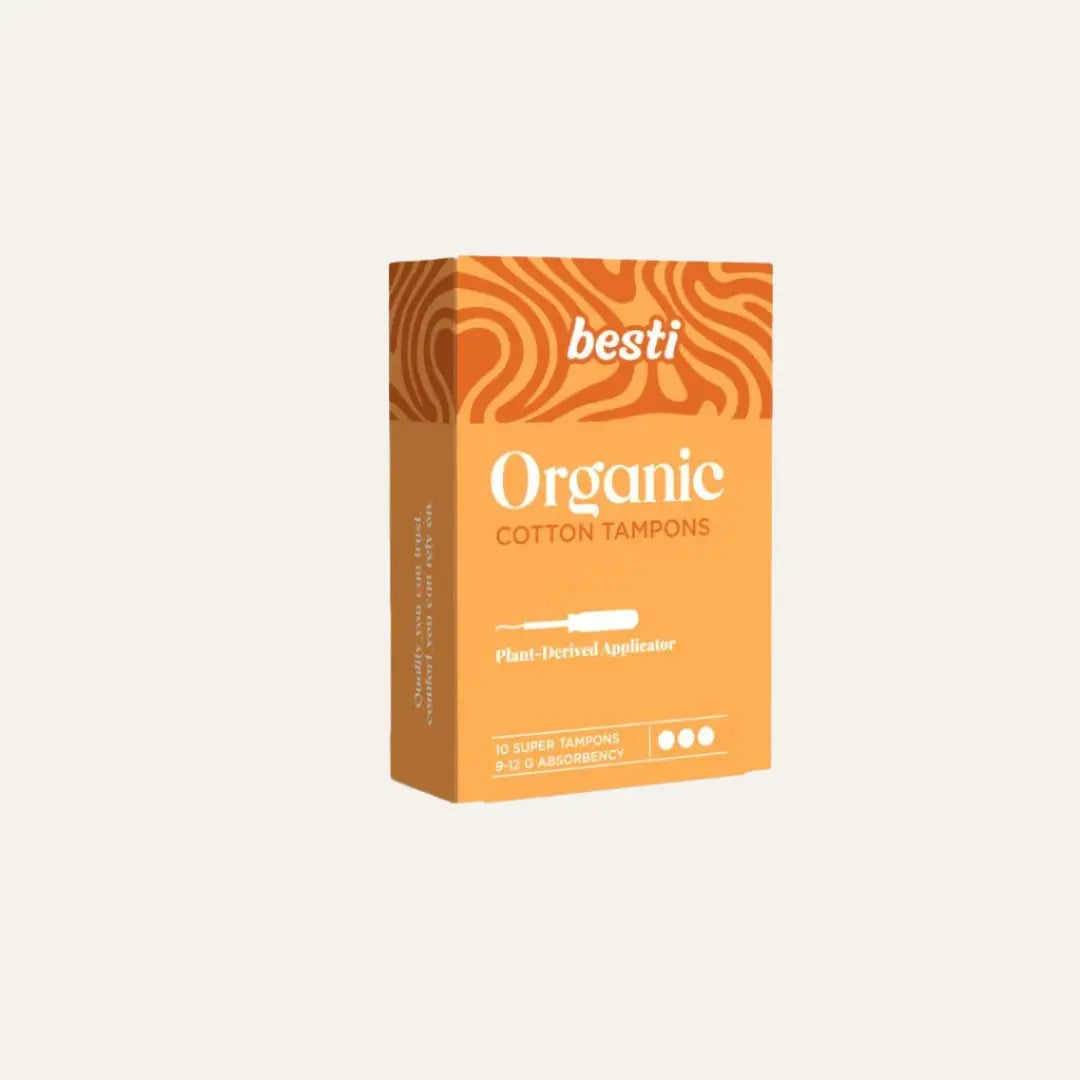 Besti 100% Organic Cotton Super Tampons (10 Count) Besti