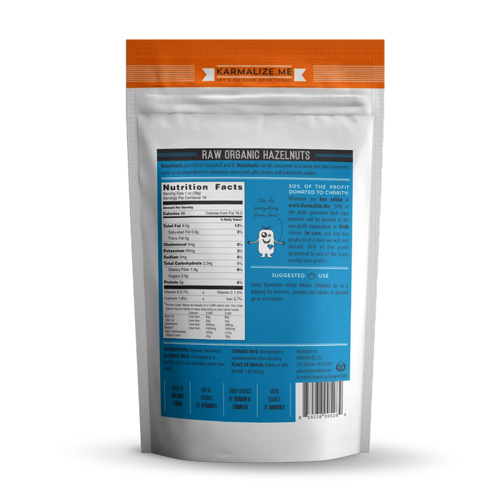 Raw Organic Hazelnuts Karmalize.Me