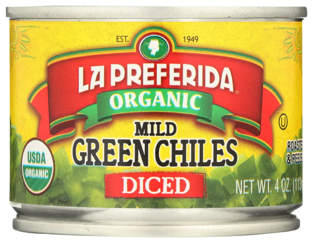 La Preferida Diced Green Mild Chiles (12x4 OZ) Camelots Nutrition