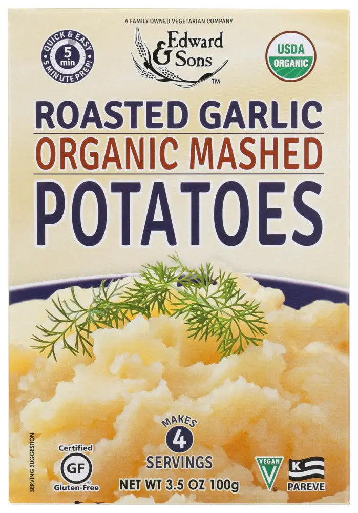 Edward & Sons Mashed Roasted Garlic Potatoes (6x3.5 Oz) Camelots Nutrition
