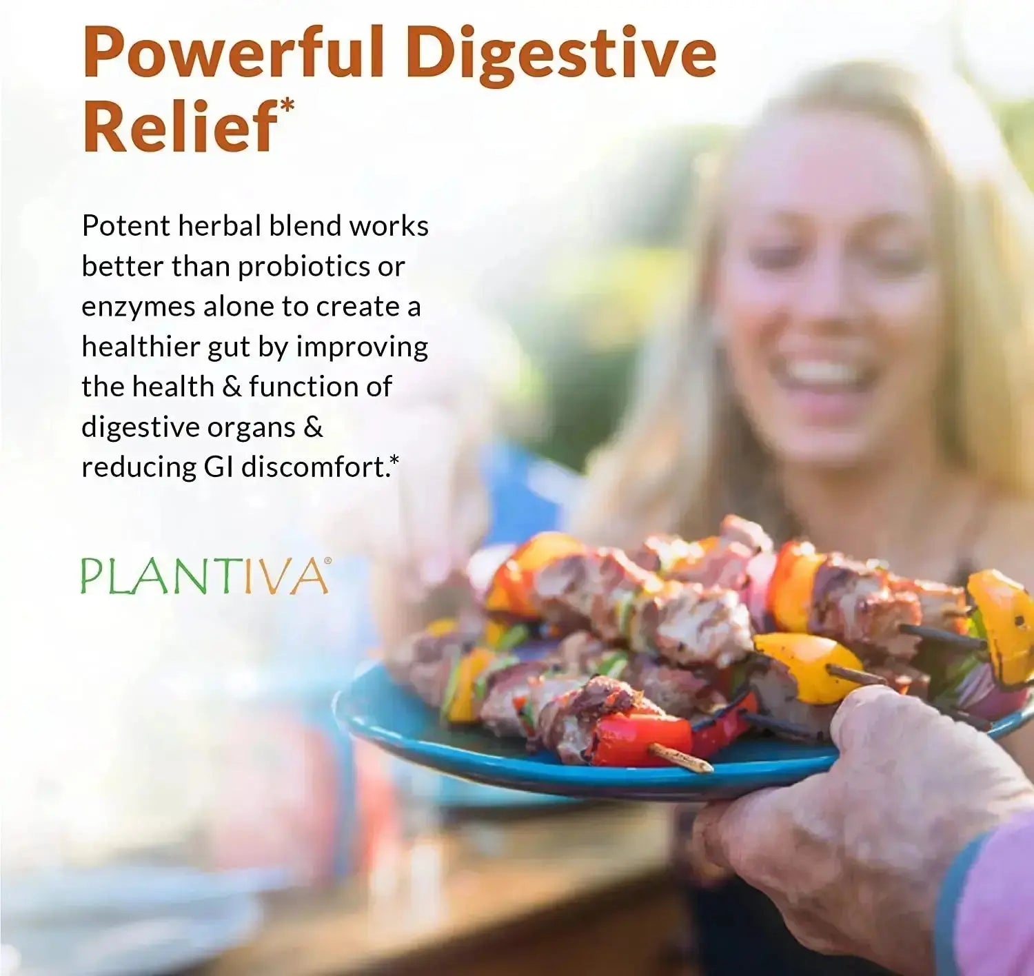 Digestiv 60-Capsule Bottle, Vegan Plantiva Natural Supplements