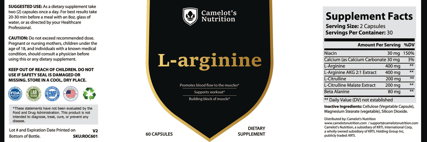 L-arginine Benefits and Uses Camelot's Nutrition