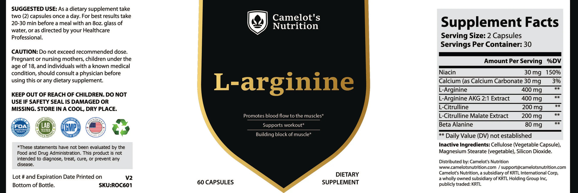 L-arginine Benefits and Uses Camelot's Nutrition