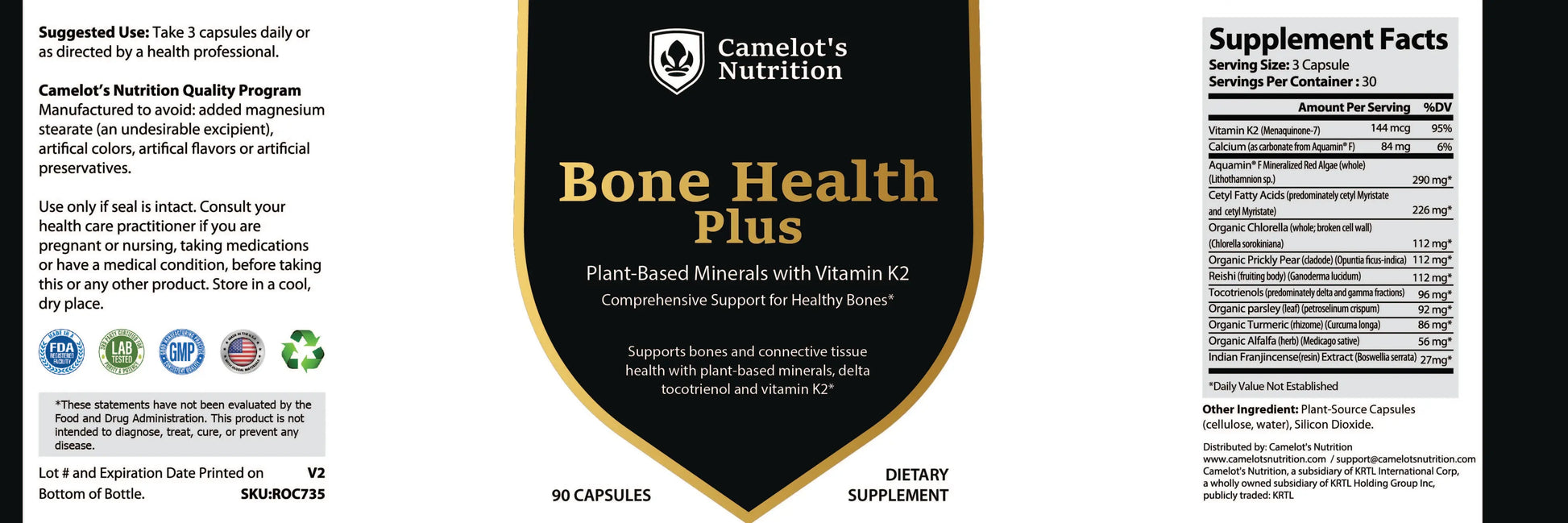 Bone Health Plus Camelot's Nutrition