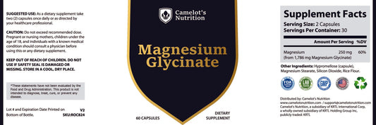 Magnesium Glycinate Camelot's Nutrition
