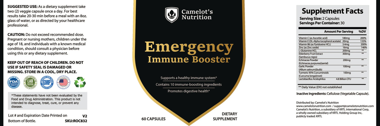 Emergency Immune Booster-Elderberry Camelot's Nutrition