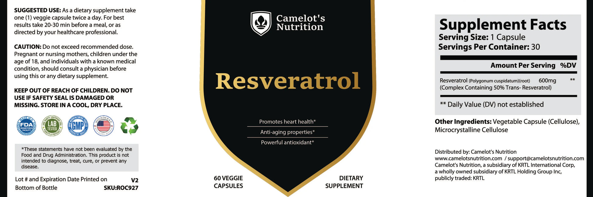 Resveratrol: Unlocking Health Benefits Camelot's Nutrition