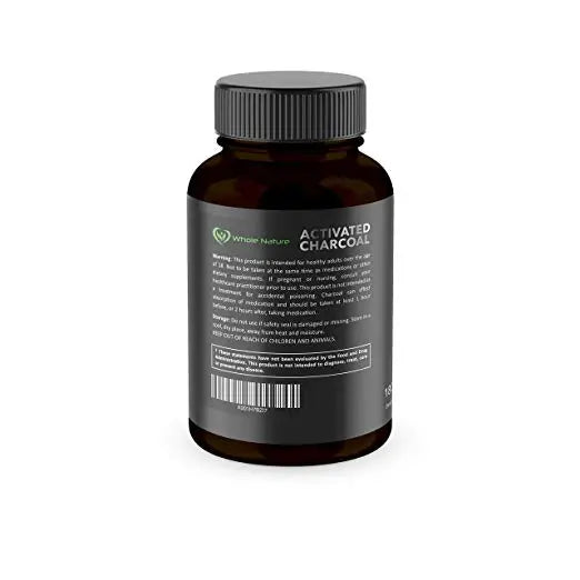 Whole Nature Organic Coconut Activated Charcoal Capsules, Whole Nature