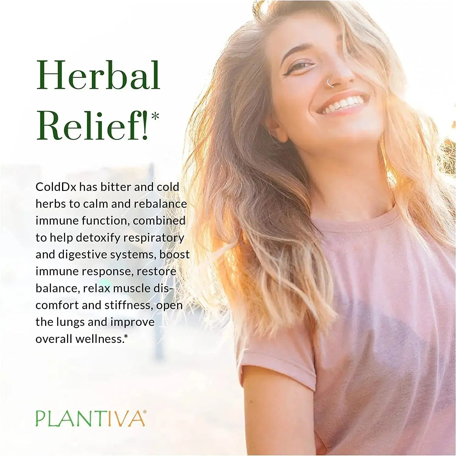 ColdDx 60-Capsule Bottle, Vegan Plantiva Natural Supplements