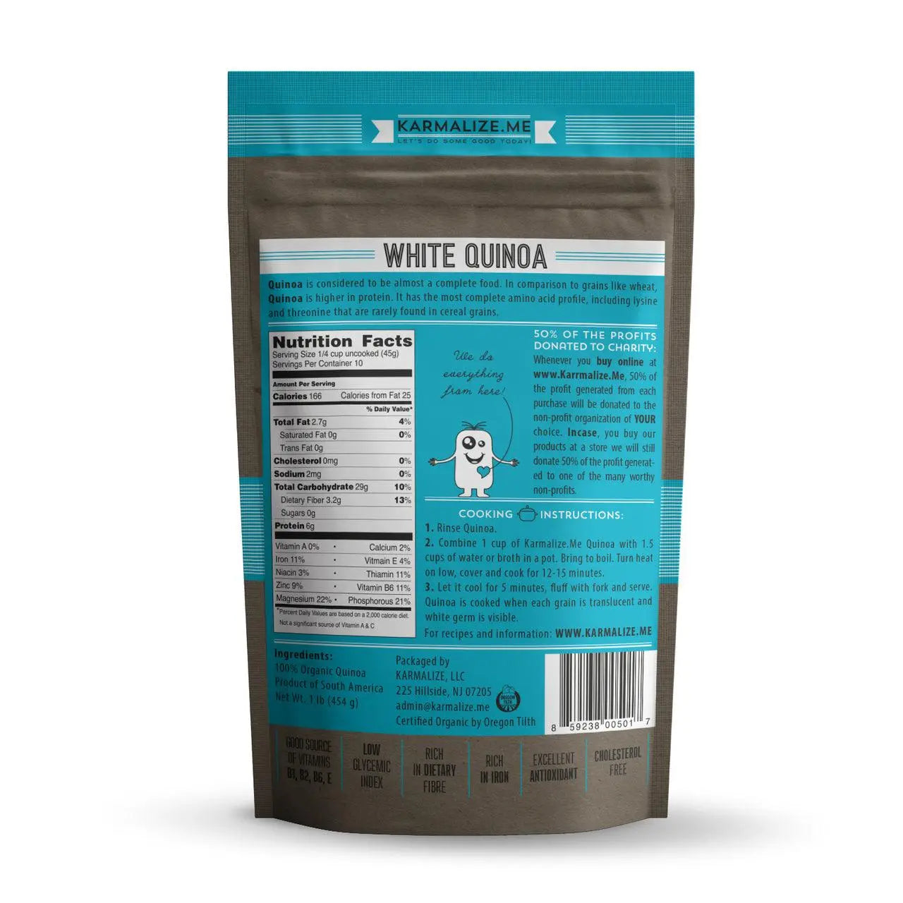 100% Organic White Quinoa Karmalize.Me