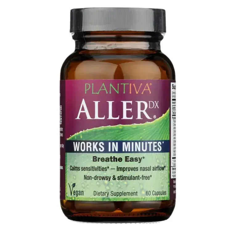 AllerDx 60-Capsule Bottle, Vegan Plantiva Natural Supplements
