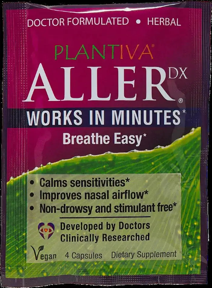 AllerDx 4-Capsule Packet, Vegan Plantiva Natural Supplements