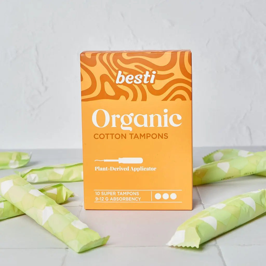Besti 100% Organic Cotton Super Tampons (10 Count) Besti