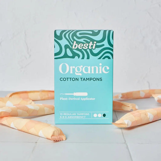 Besti 100% Organic Cotton Regular Tampons (10 Count) Besti