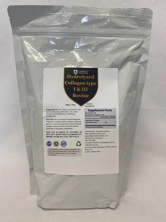 Hydrolyzed Collagen Type I&III Bovine 500g Camelot's Nutrition