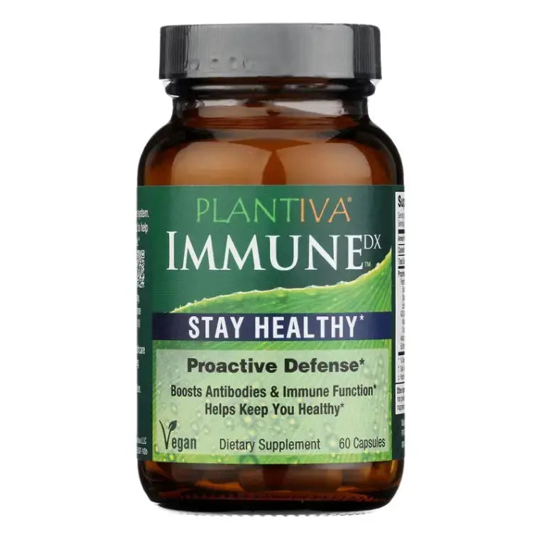 ImmuneDx 60-Cap Bottle, Vegan Plantiva Natural Supplements