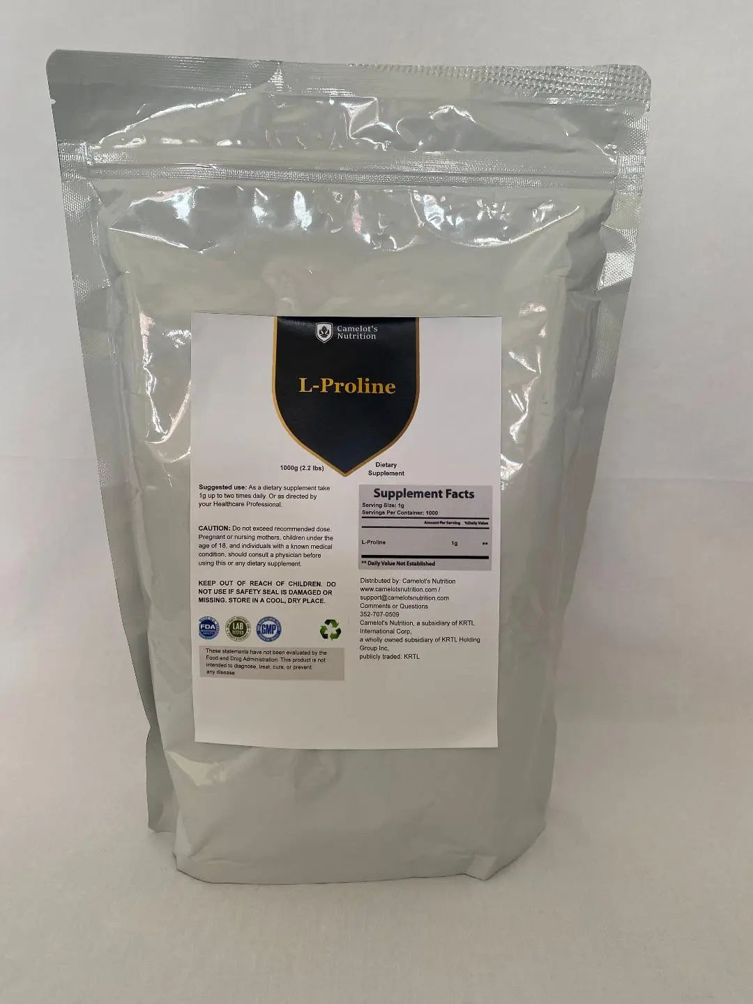 L-Proline 1000g Camelot's Nutrition