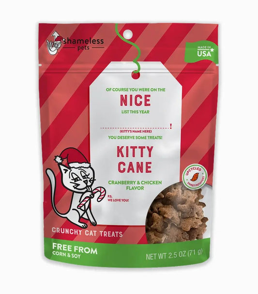 Kitty Cane Crunchy Cat Treats 2.5oz - Cranberry & Chicken Toys N Treats Box