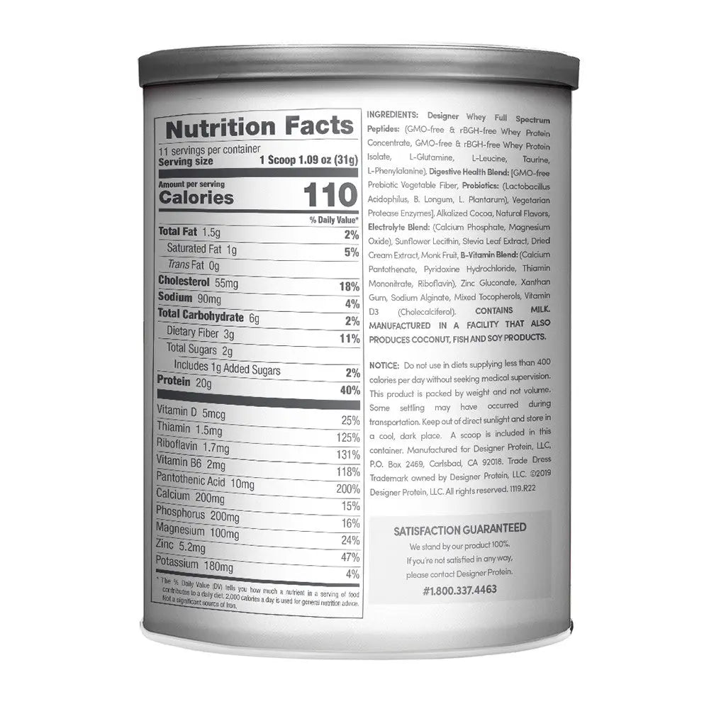 Designer Whey Grmt Chocolate Protein Powder (1x12OZ ) Designer Whey