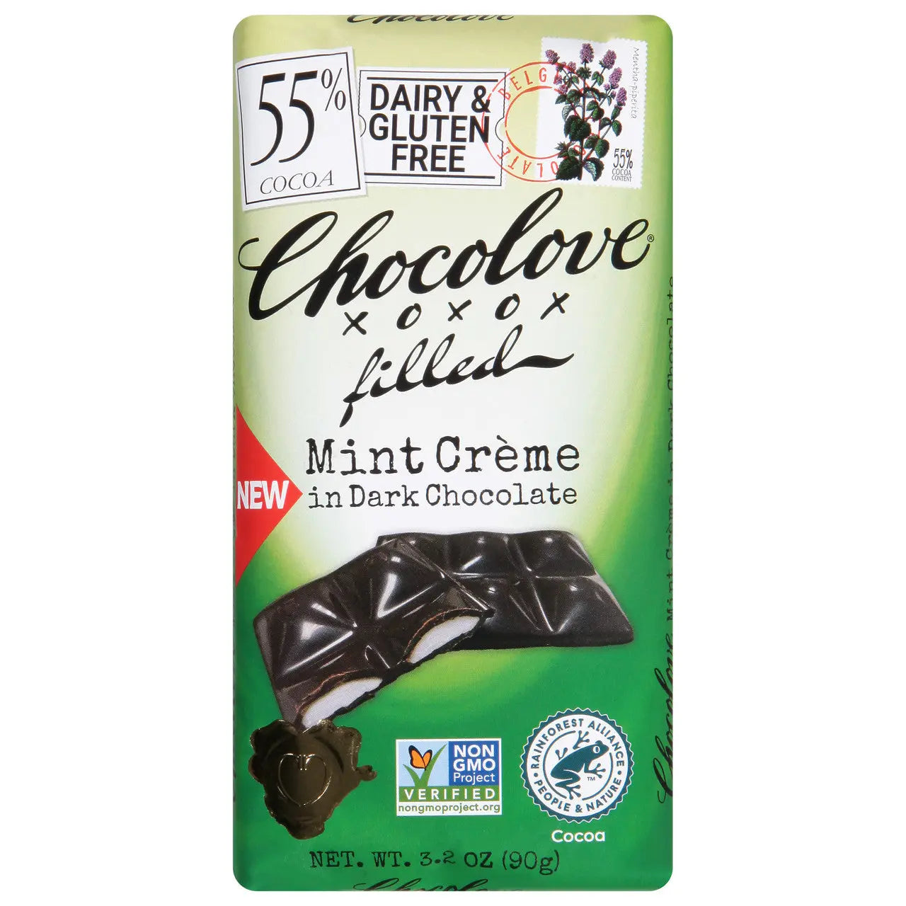 CH LOVE BAR DK CHOC MINT ( 10 X 3.2 OZ   ) Camelots Nutrition