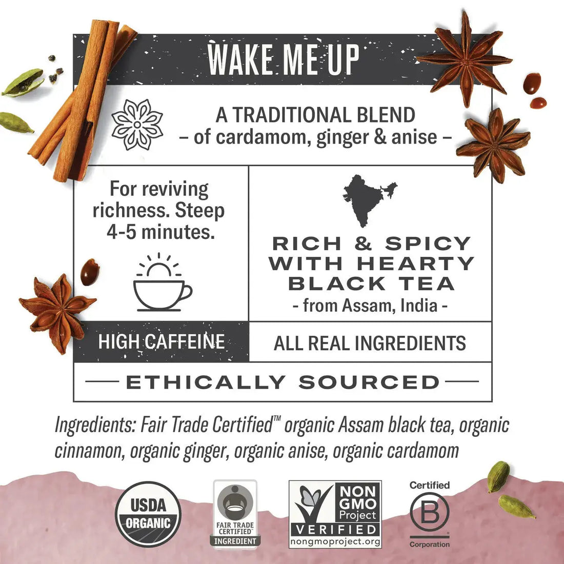 Numi Tea Golden Chai Black Tea (6x18 Bag) Camelots Nutrition