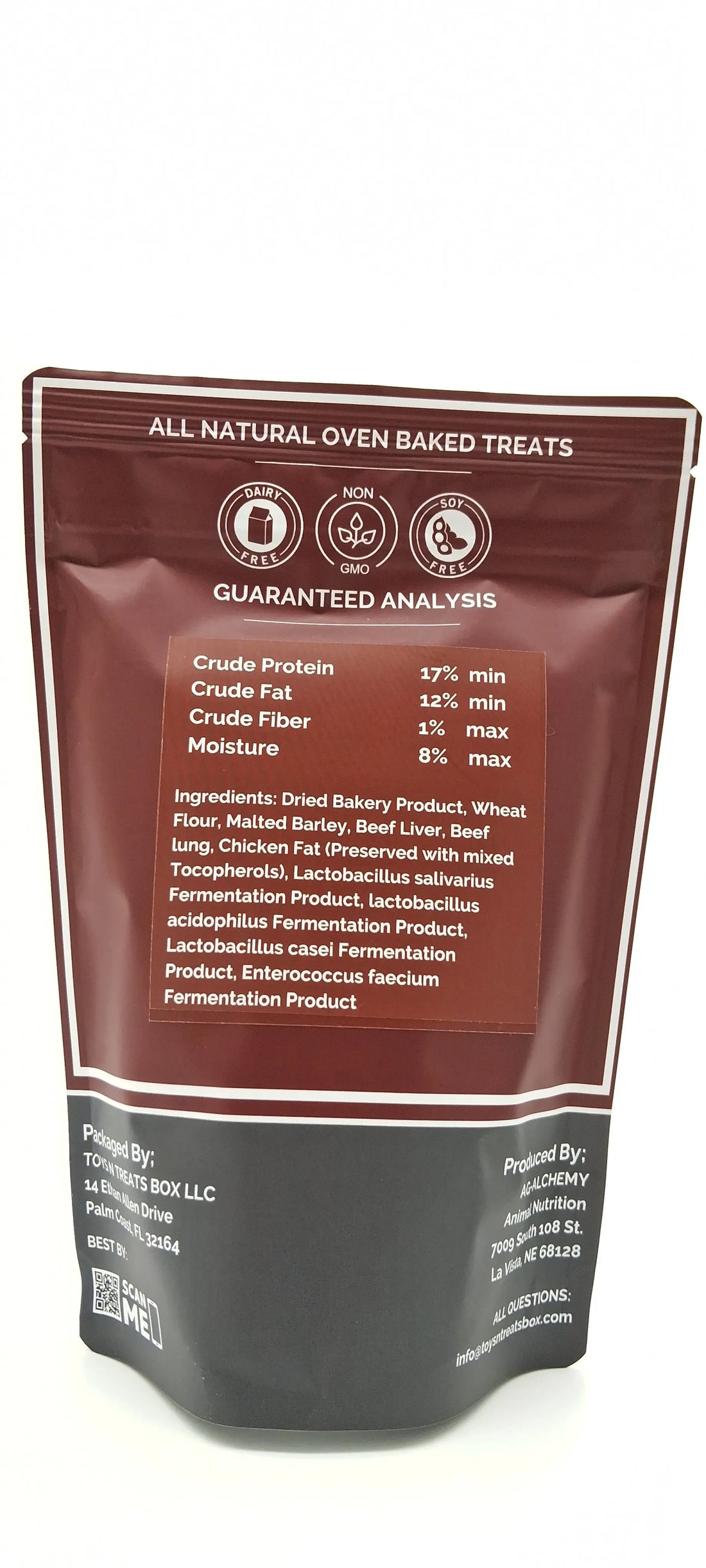 Digestive Health Beef Heart Dog Treats - All Natural Oven Baked Toys N Treats Box