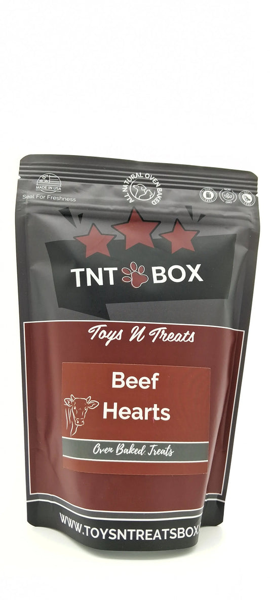 Digestive Health Beef Heart Dog Treats - All Natural Oven Baked Toys N Treats Box
