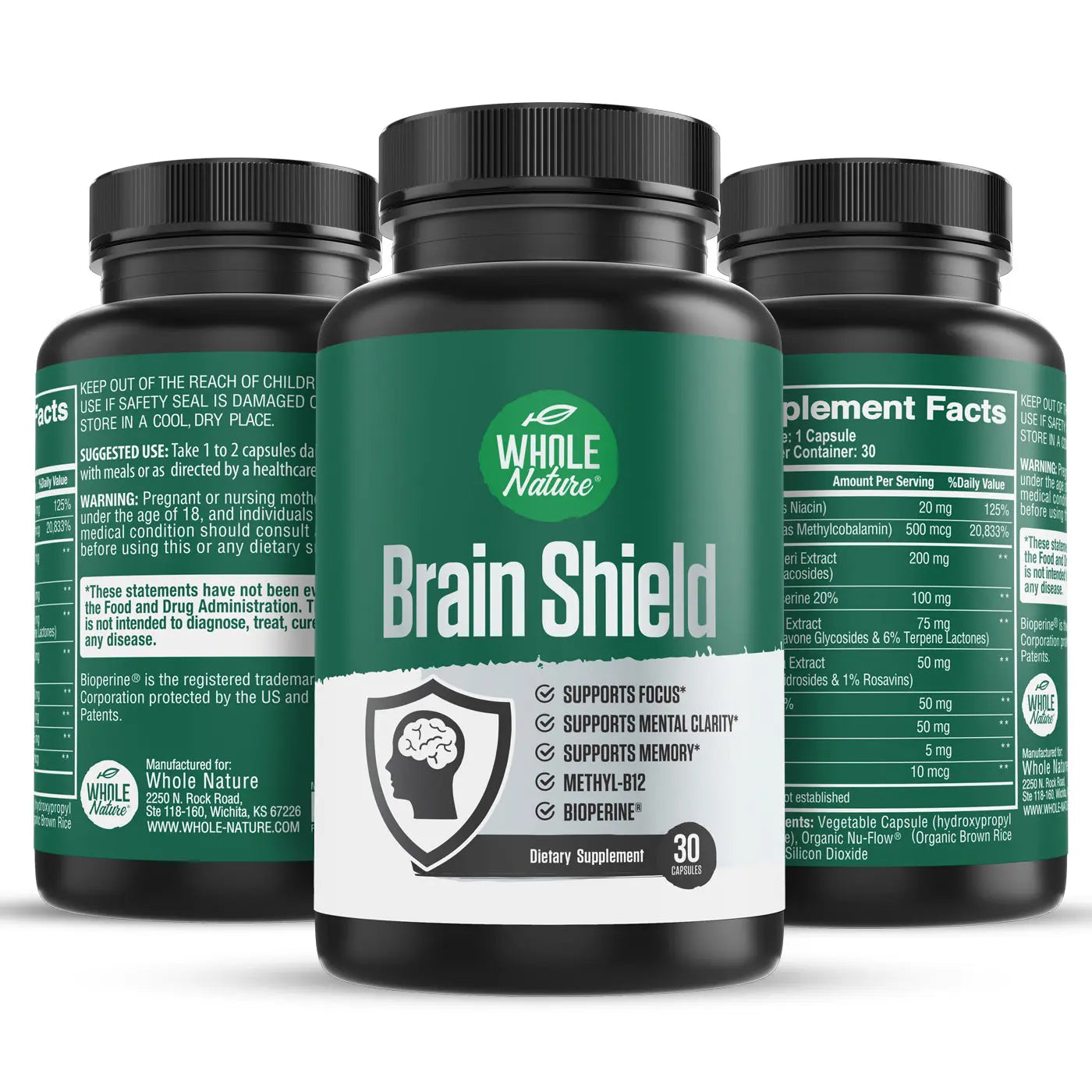 Whole Nature Brain Nootropic Supplement Whole Nature