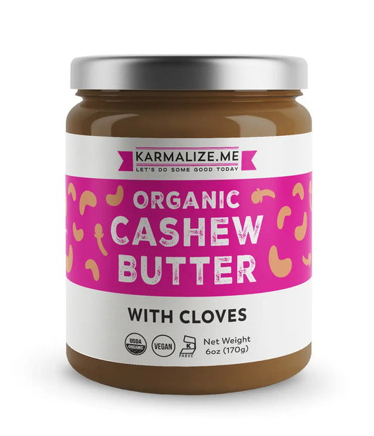 Organic Vegan Cashew butter with cloves Karmalize.Me