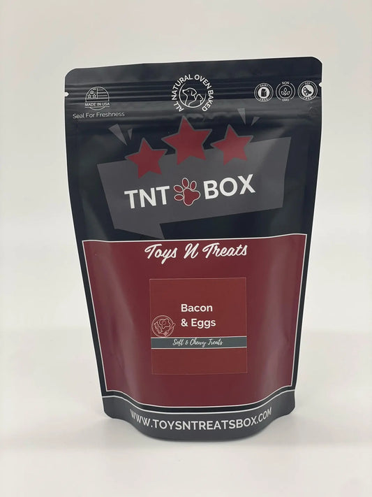 Bacon and Egg Pro Bakery Bites - Soft N Chewy Toys N Treats Box