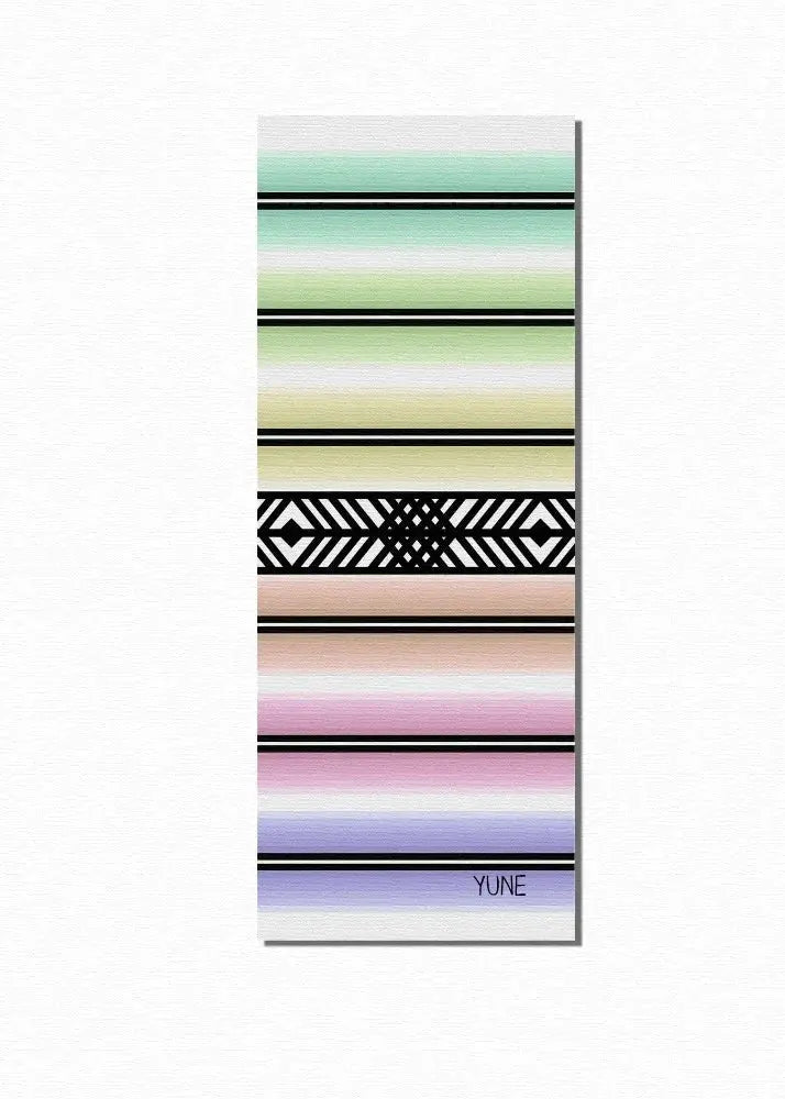Yoga Mat | 6mm Thick | Striped | Non-Slip | Eco Friendly | Yune Yoga | Helena Yune Yoga